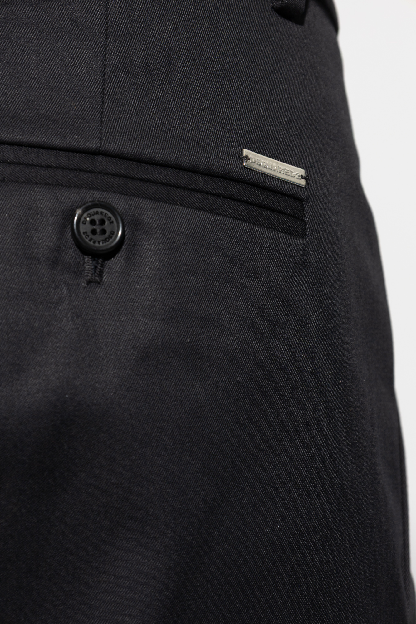 Dsquared2 Belt Loops Slacks In Black