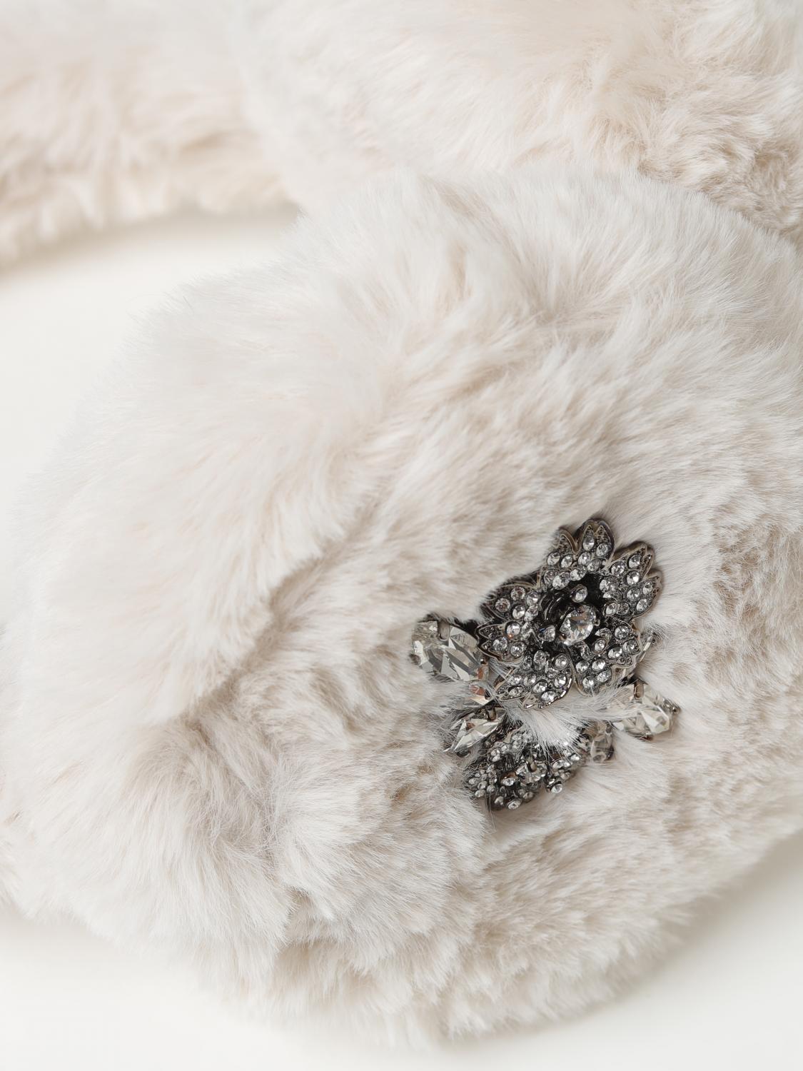Roger Vivier Artificial Fur Earmuffs In White