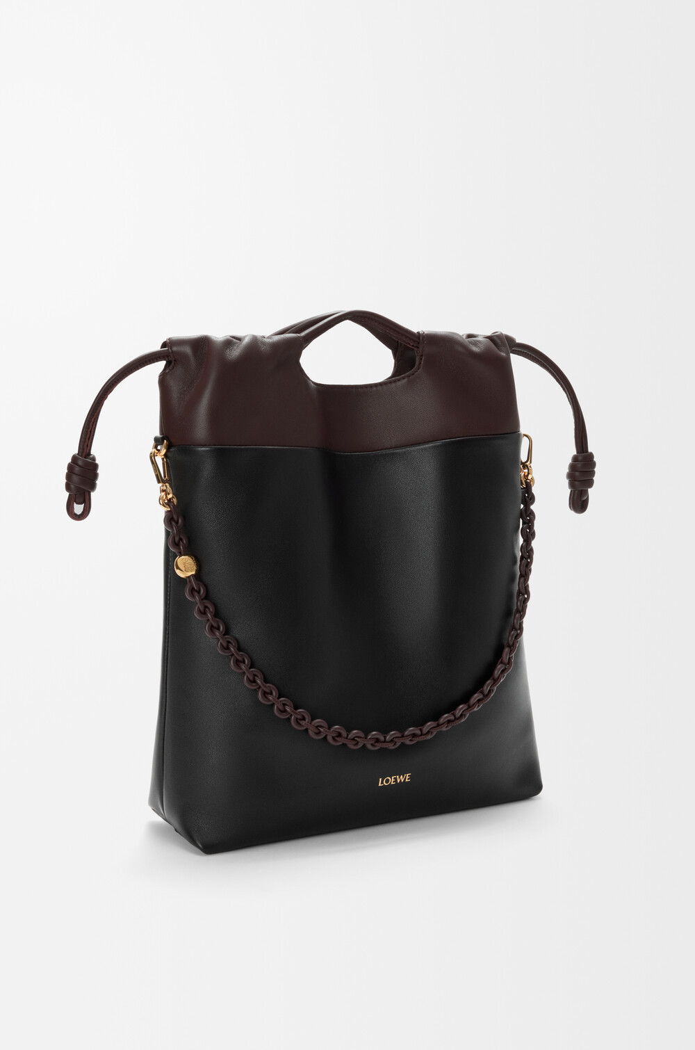 Loewe Flamenco Purse Tote In Mellow Nappa Lambskin In Black