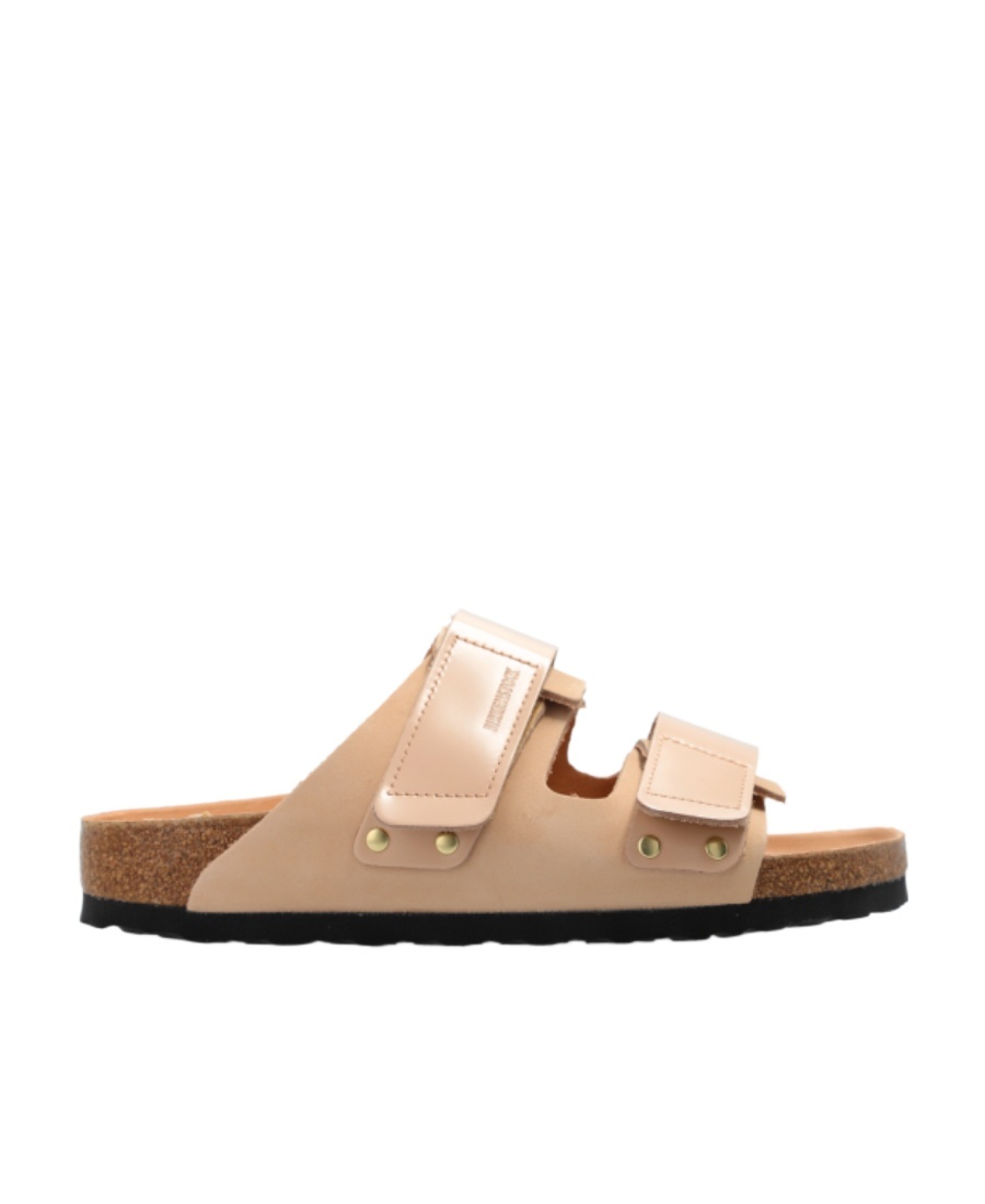 Shop Birkenstock Uji Leather Sandals In Nude