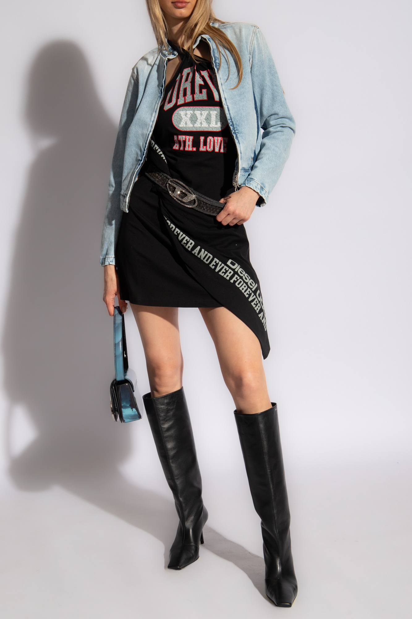 Diesel De-glory-s Denim Jacket In Blue