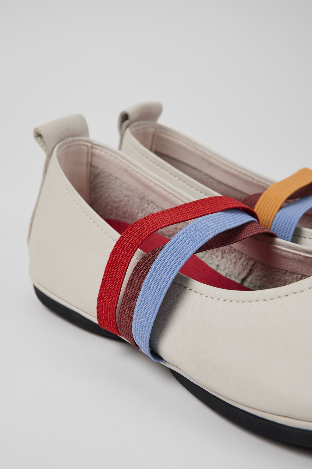 Camper Right Nina Twins Ballerina Shoes In White