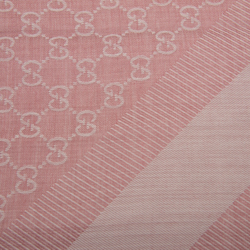 Gucci Double G Jacquard Scarf In Pink