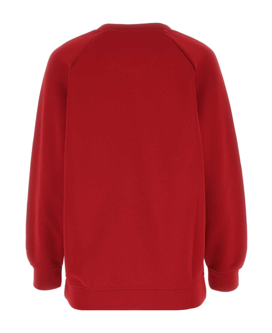 Max Mara Long-sleeved Round-neck Sweater In Red