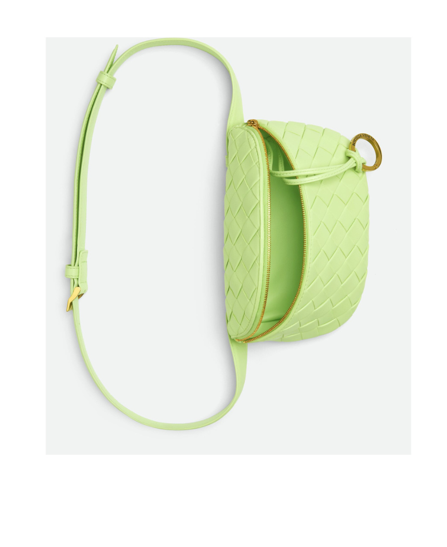 Bottega Veneta Intreciato Zipper Waist Pack In Green