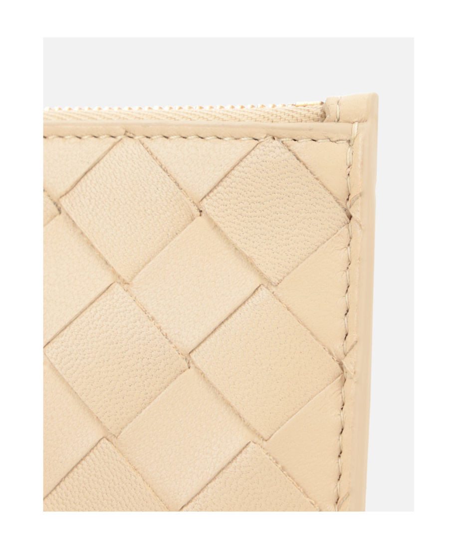 Bottega Veneta Intreccio Key Bag In Nude