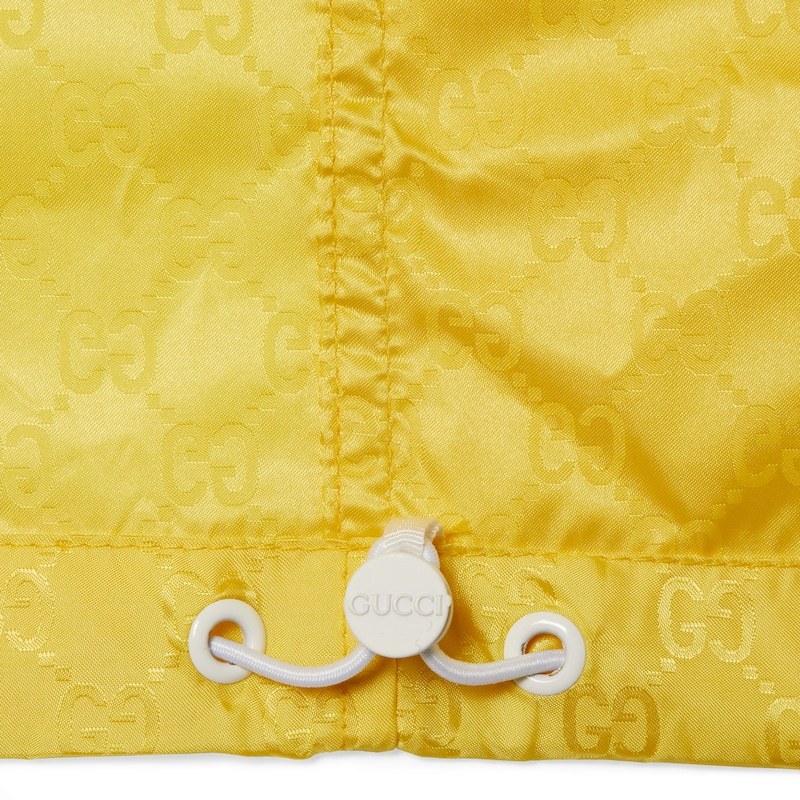 Gucci Gg Jacquard Pilot Jacket In Yellow