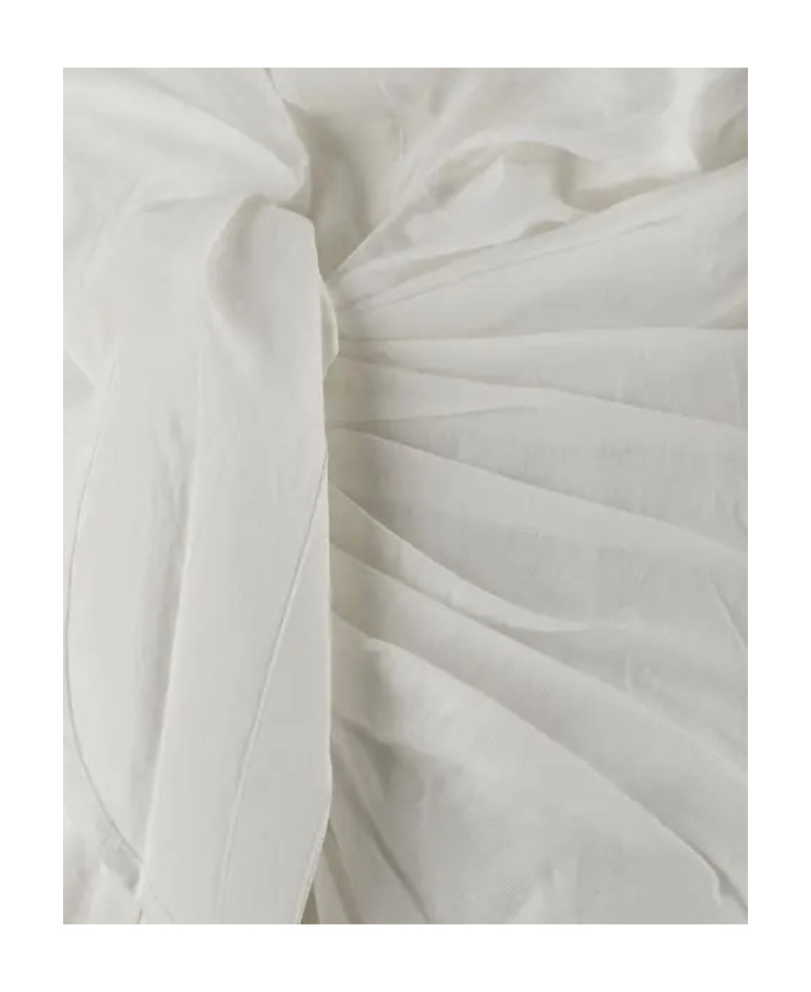 Jacquemus La Robe Bahia Draped Minidress In White