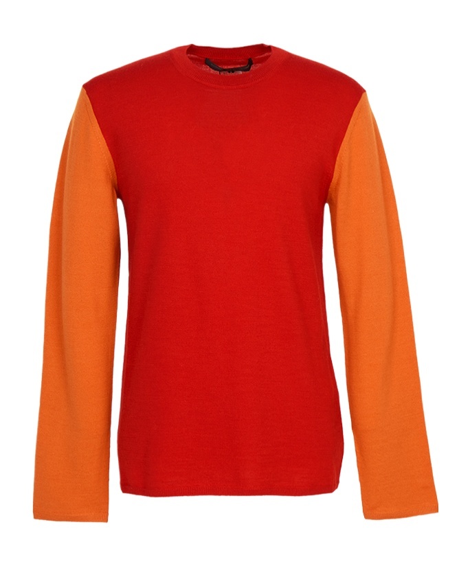 Comme Des Garçons Long-sleeved Sweater In Red