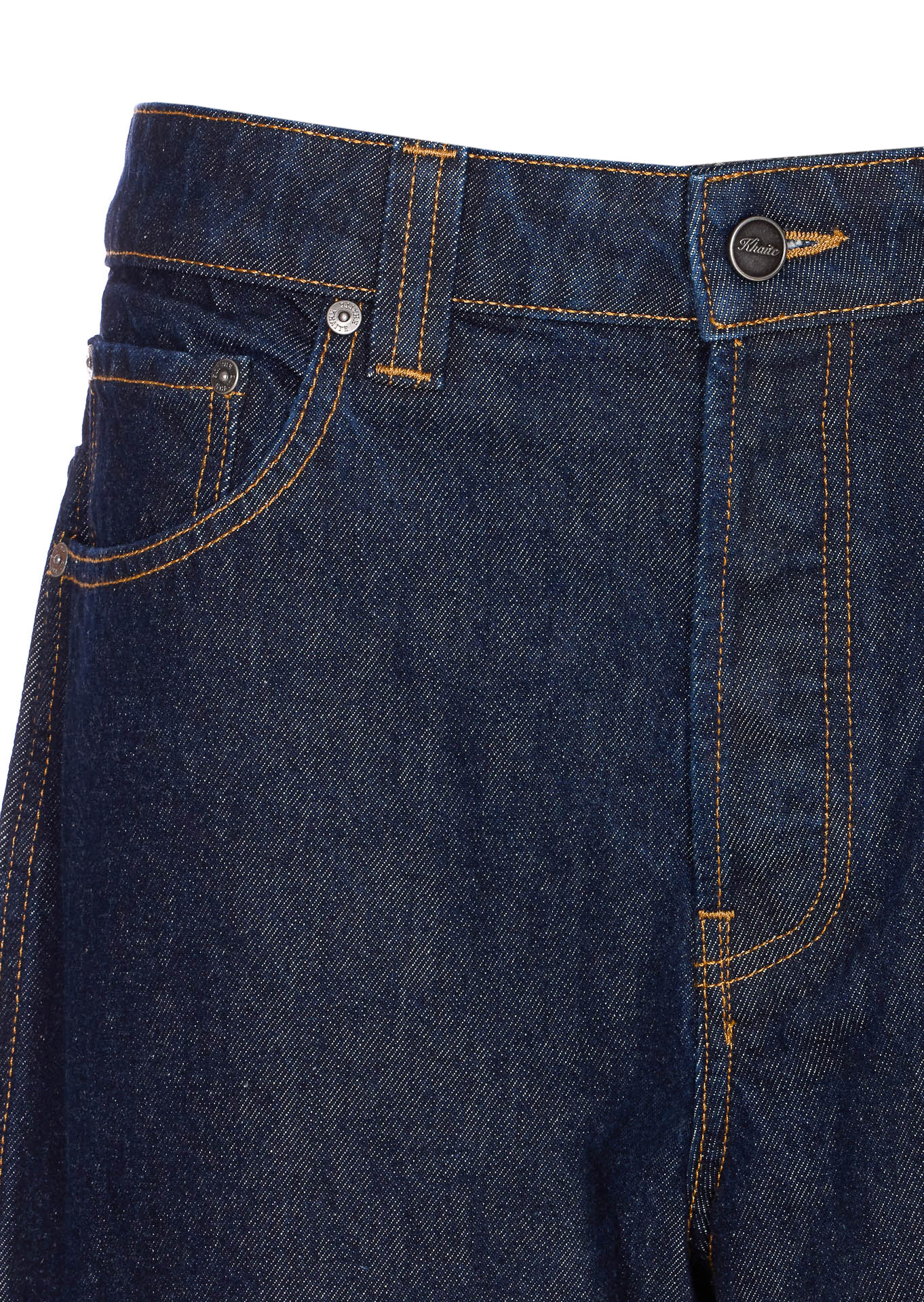 Khaite Bonnie High-waisted Wide-leg Jeans In Blue
