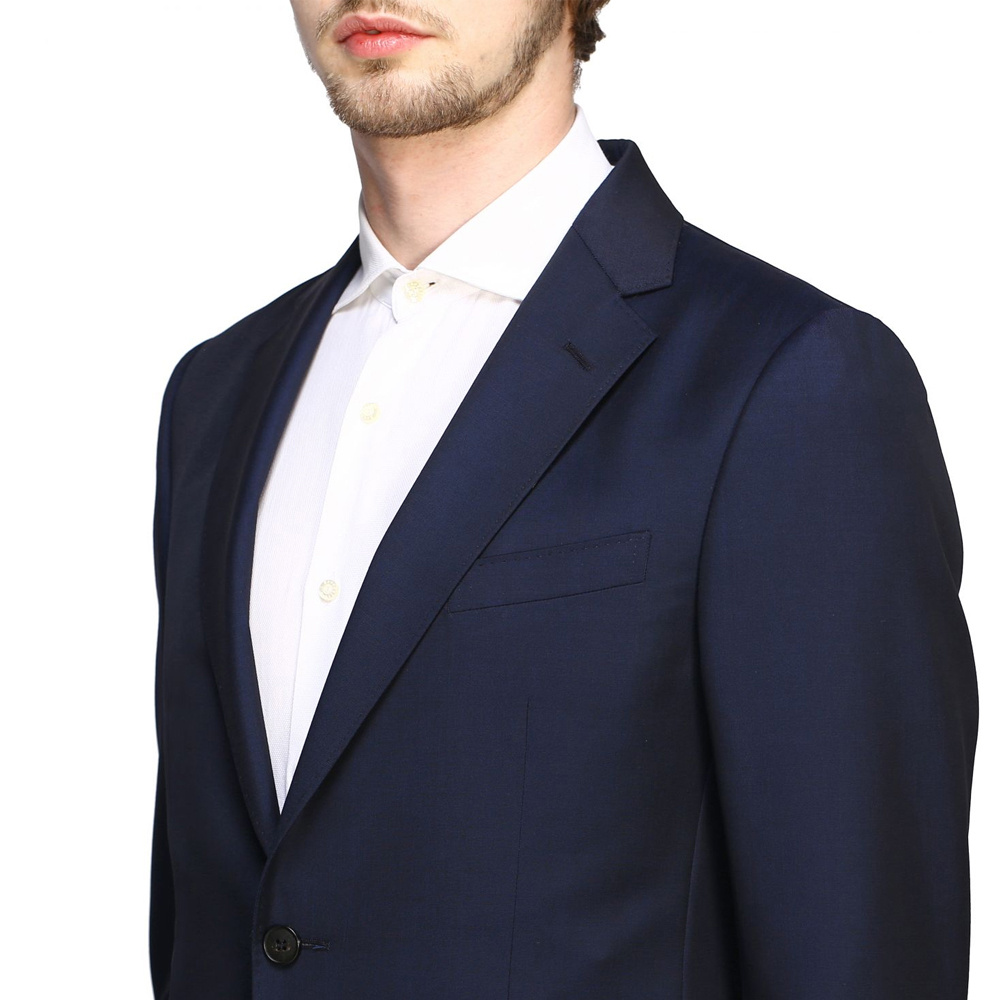 Shop Zegna Long Sleeved Suit Jacket In Black