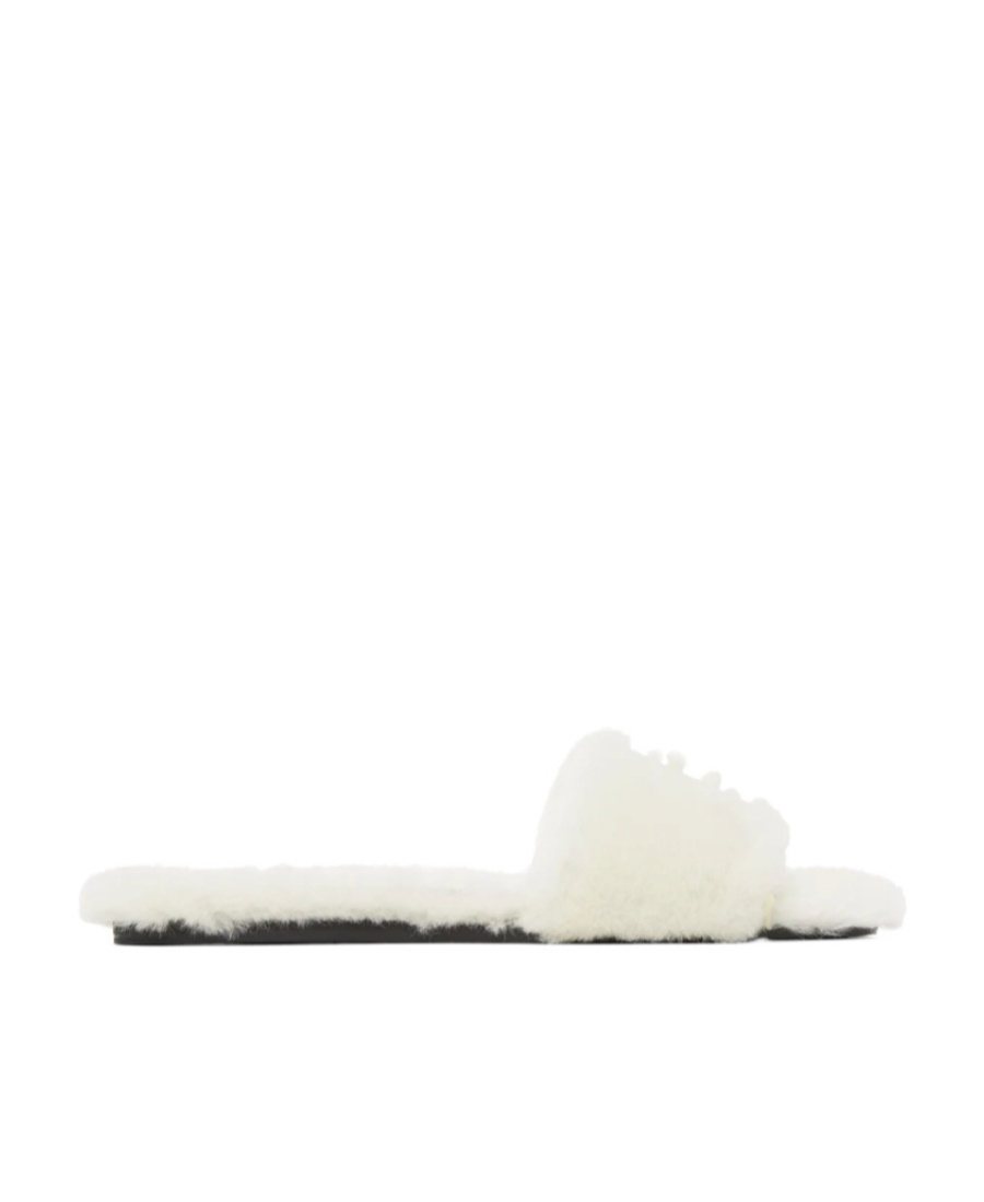 Givenchy Off-white Shearling 4g Mules In White
