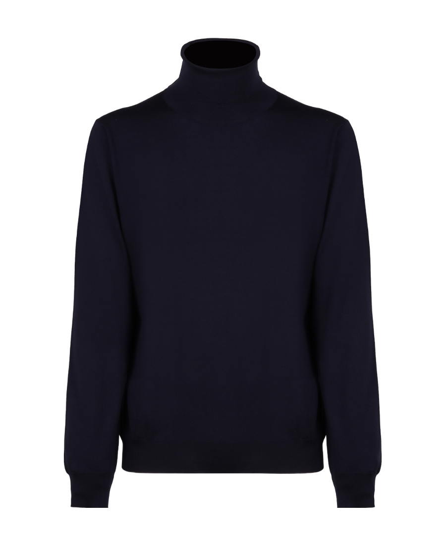Kiton Knitted Turtleneck Jumper In Blue