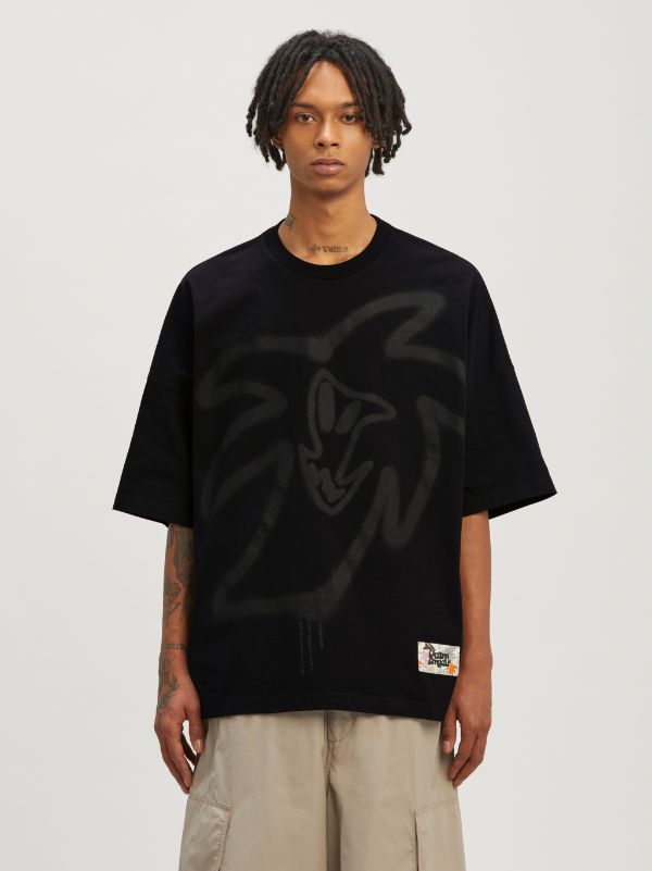 PALM ANGELS GRAFFITI-PRINT ORGANIC COTTON T-SHIRT