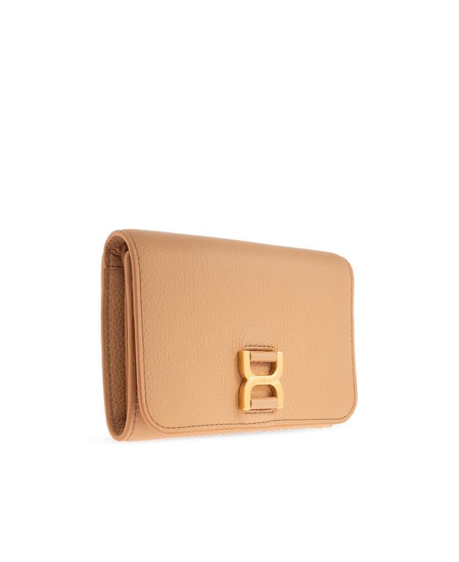 Chloé Tri-fold Leather Wallet In Nude