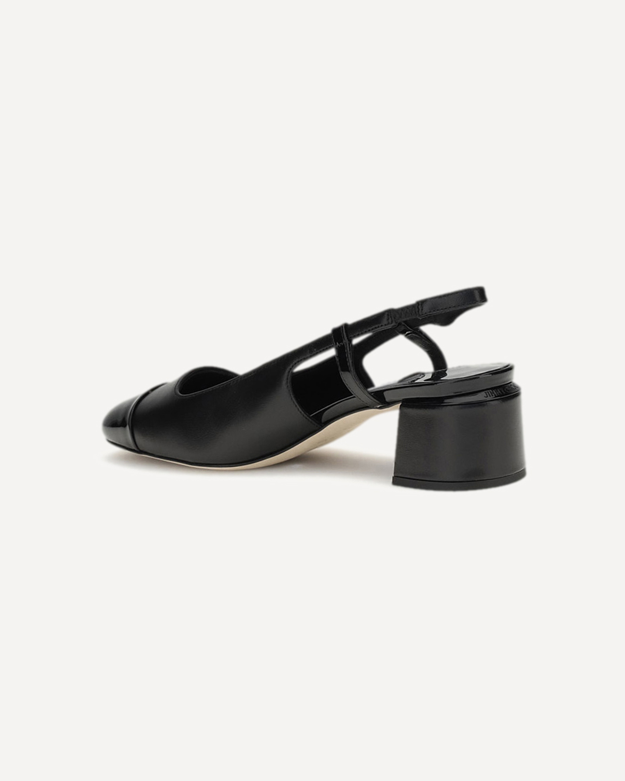 Jimmy Choo Patent Leather Pumps With Slingback And Decorative Button