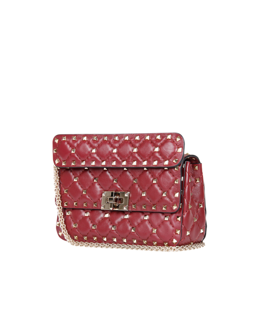 Valentino Small Size Studs Decorate Handbags In Red