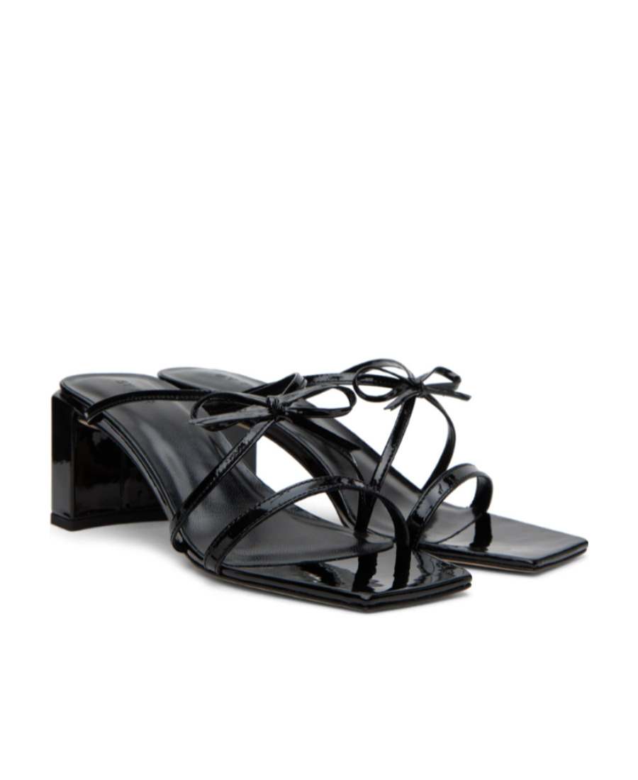 By Far Front-tie 65mm Sandals In Black