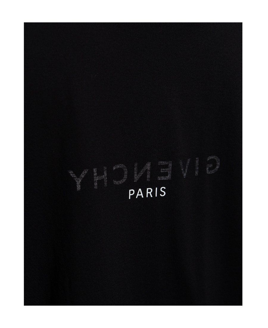 Shop Givenchy Black Logo Printed Round-neck T-shirt