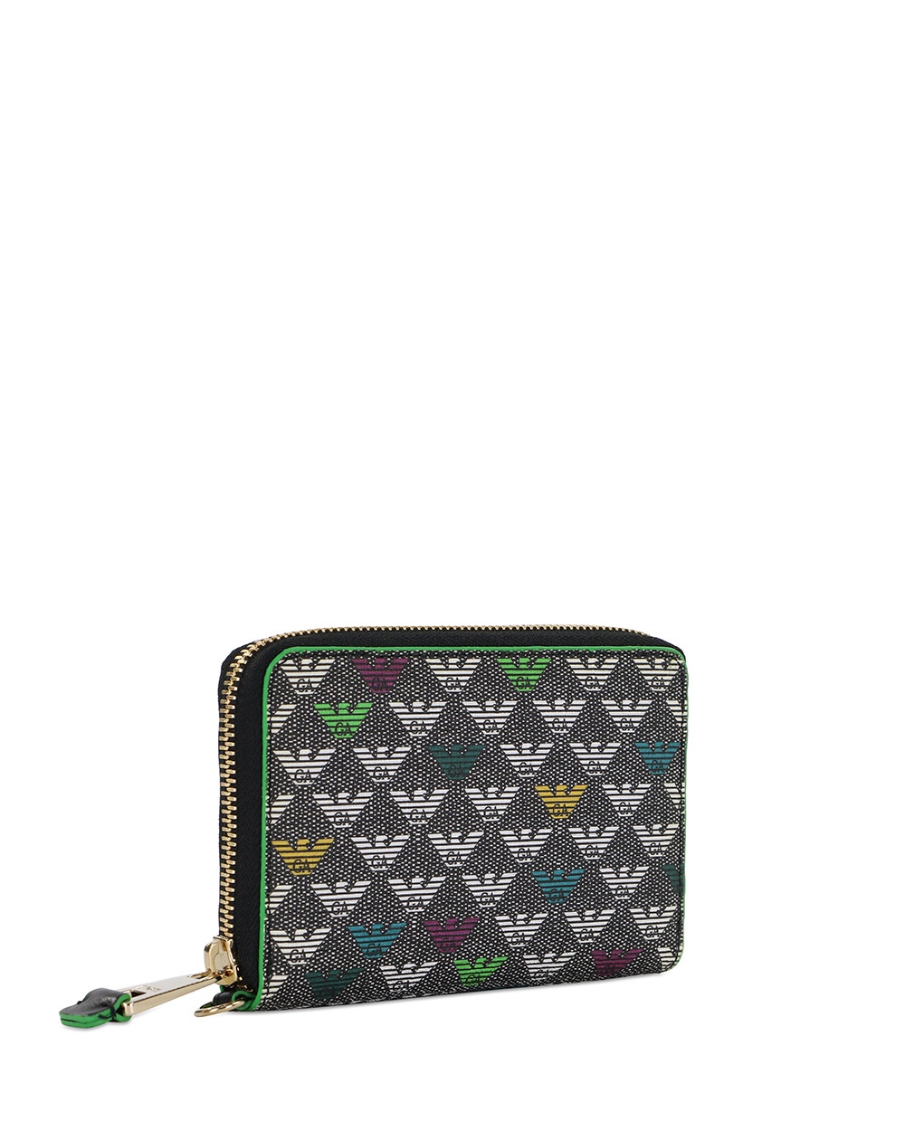 Emporio Armani Logo Details Wallet In Black