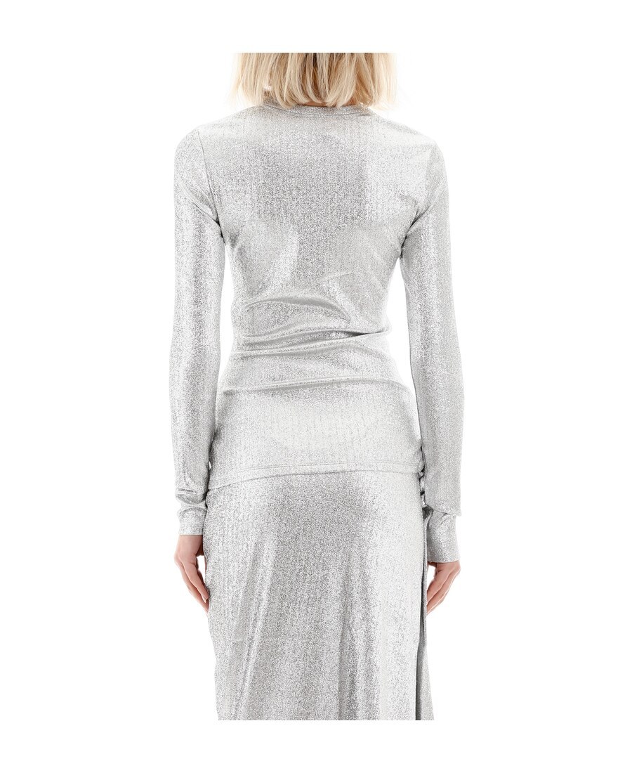 RABANNE DRAPED BUTTON BLOUSE