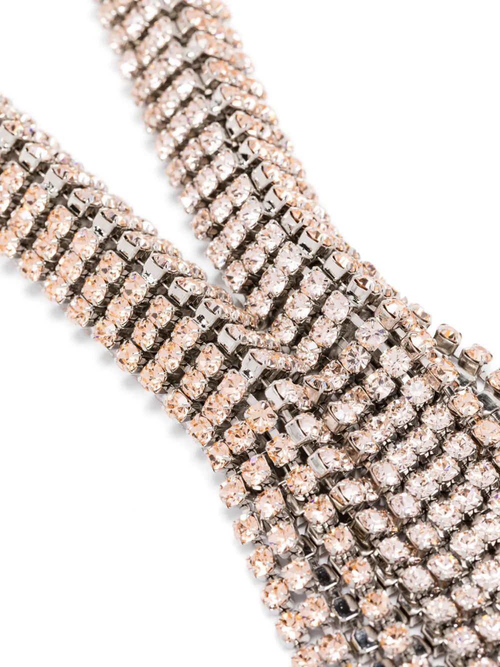 Rabanne Rhinestone-embellished Necklace In Silver Pink