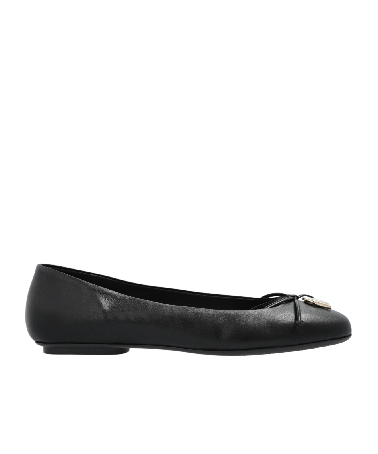 Furla Logo-plaque Ballet Flats In Black