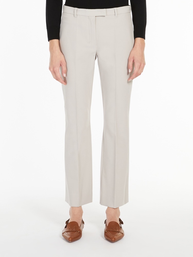Shop Max Mara Fatina Stretch Casual Pants In Nude