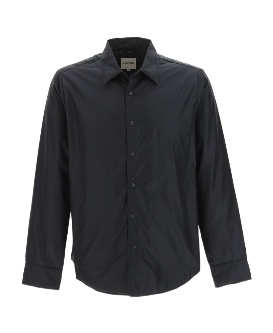 Aspesi Long-sleeve Buttoned Shirt Jacket In Black