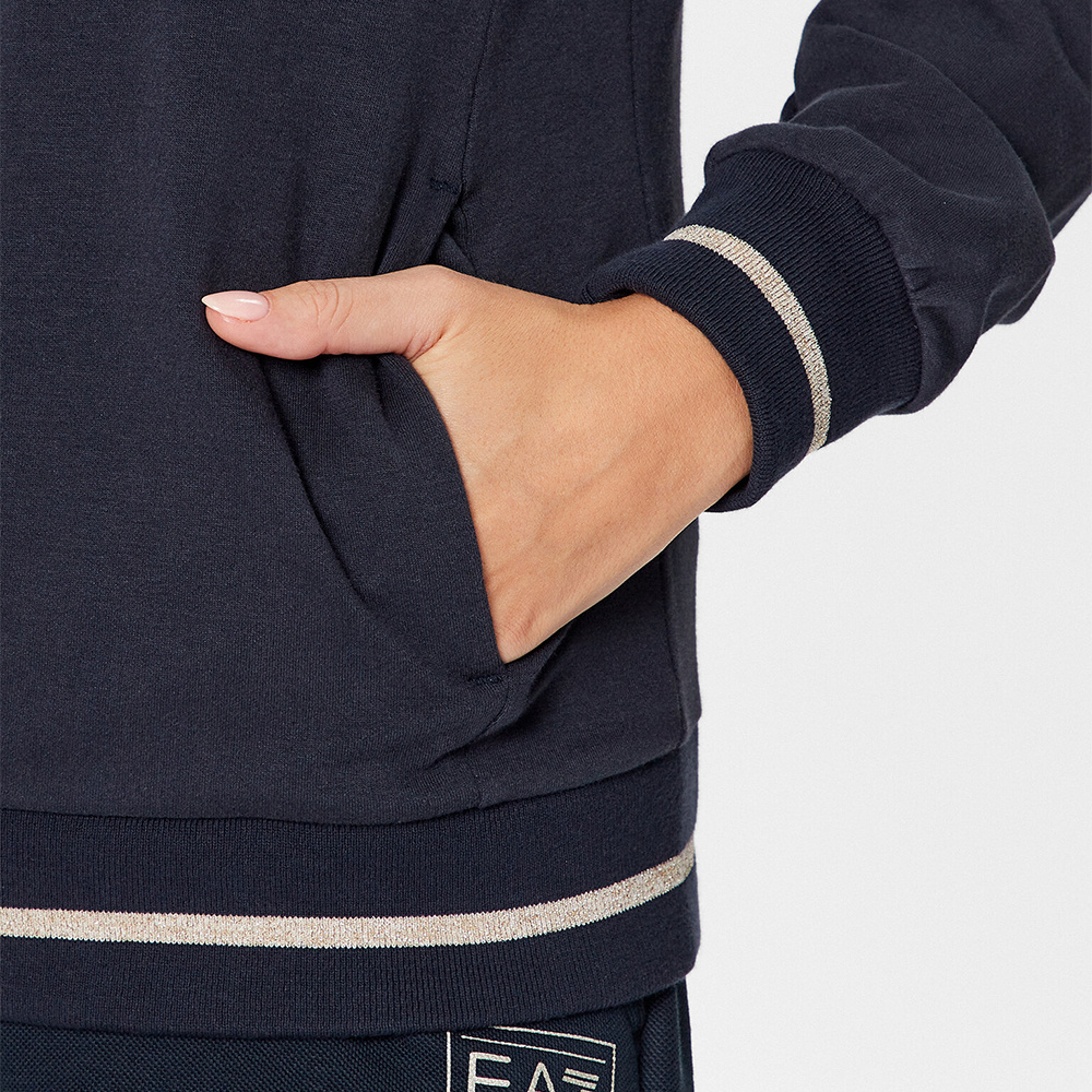 EA7 CORE LADY ZIP-UP HOODIE 