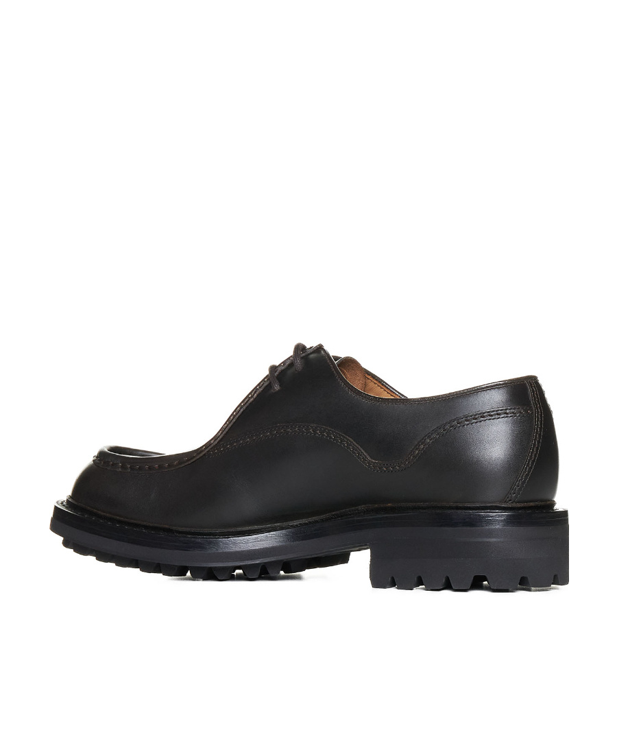 Church's Burnt Leather Lymington Lace Up Shoes In Black