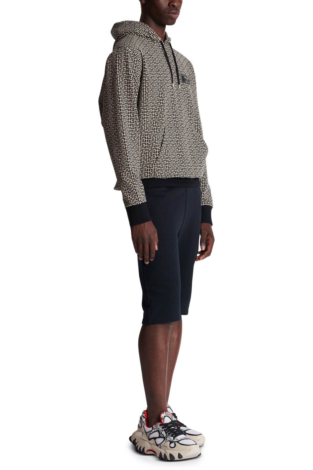 BALMAIN LOGO HOODED SWEATER