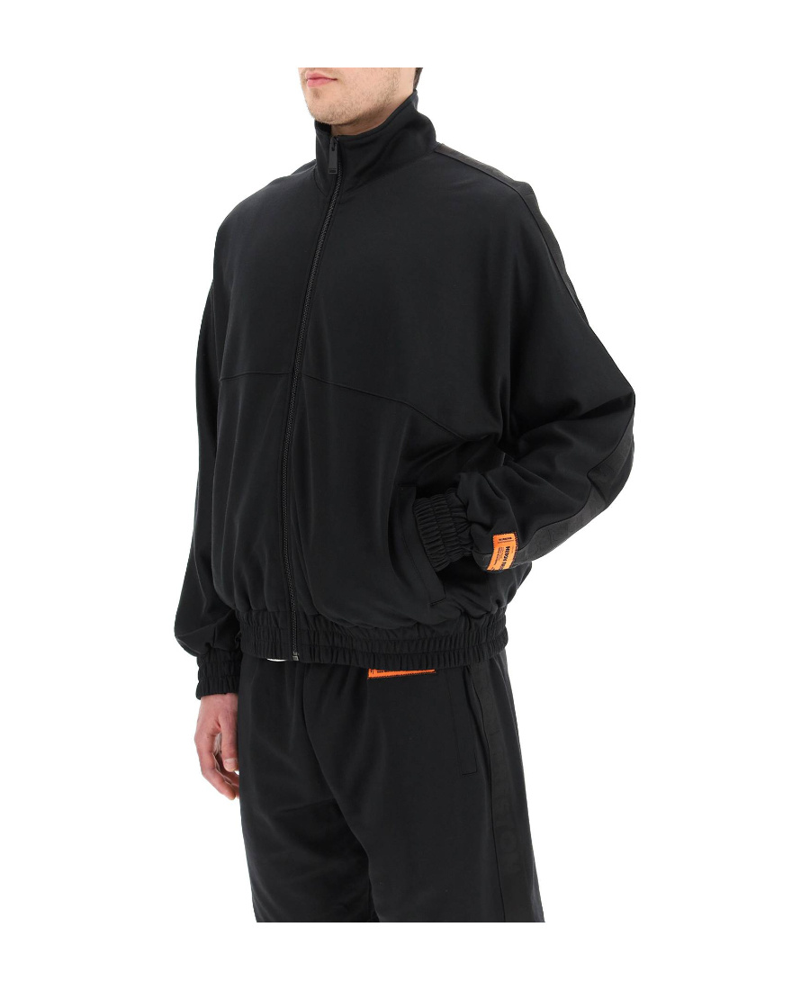 Heron Preston Logo-stripe Zipped Track Jacket In Black