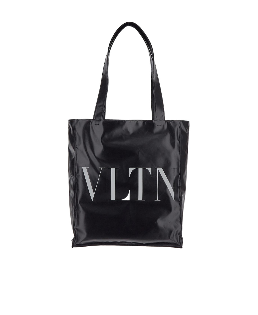 Valentino Logo-print Tote Bag In Black