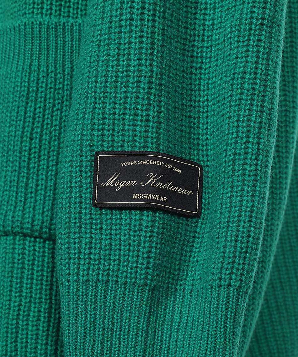 Msgm V-neck Cardigan In Green