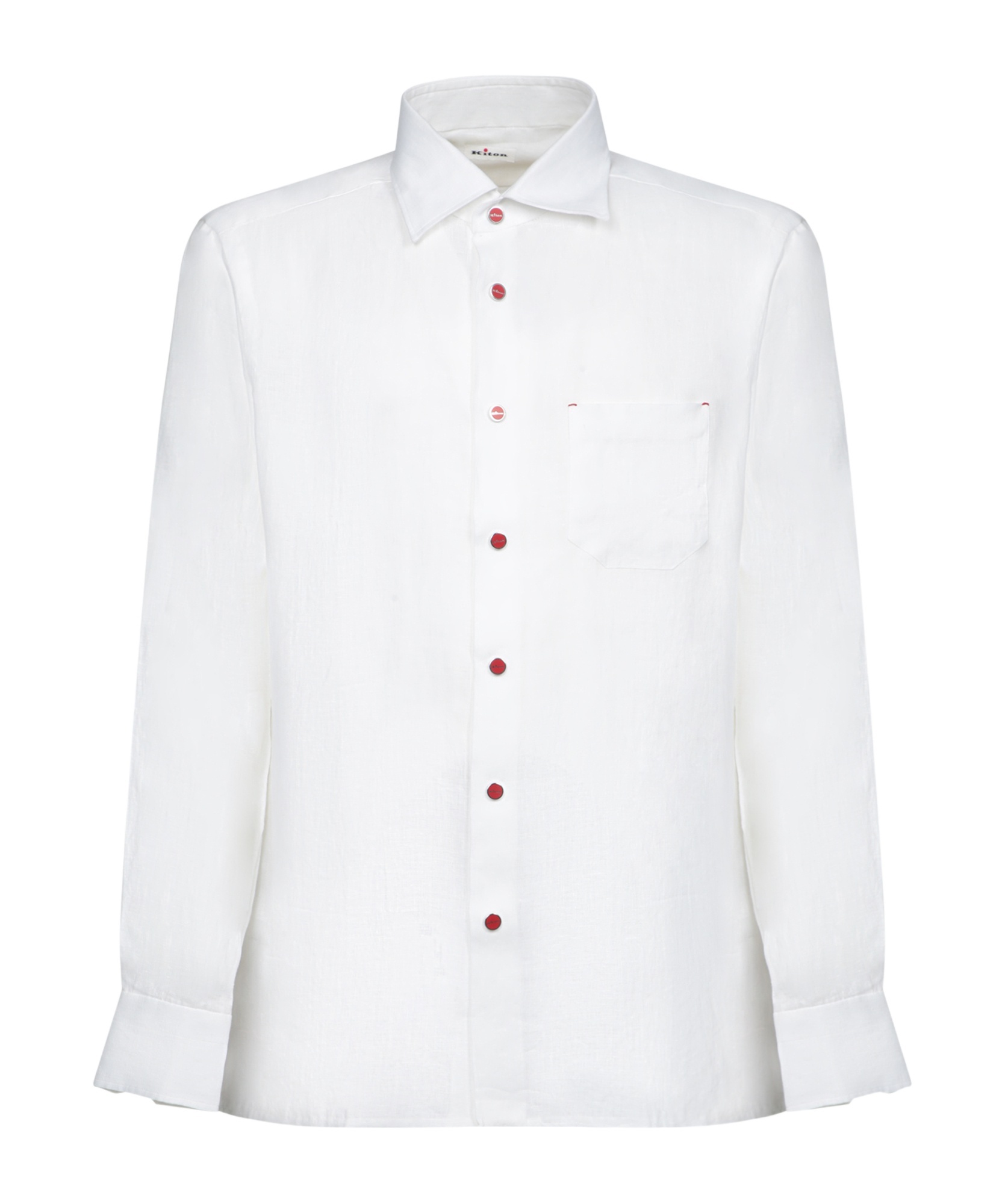 Shop Kiton Long-sleeved Shirt In White