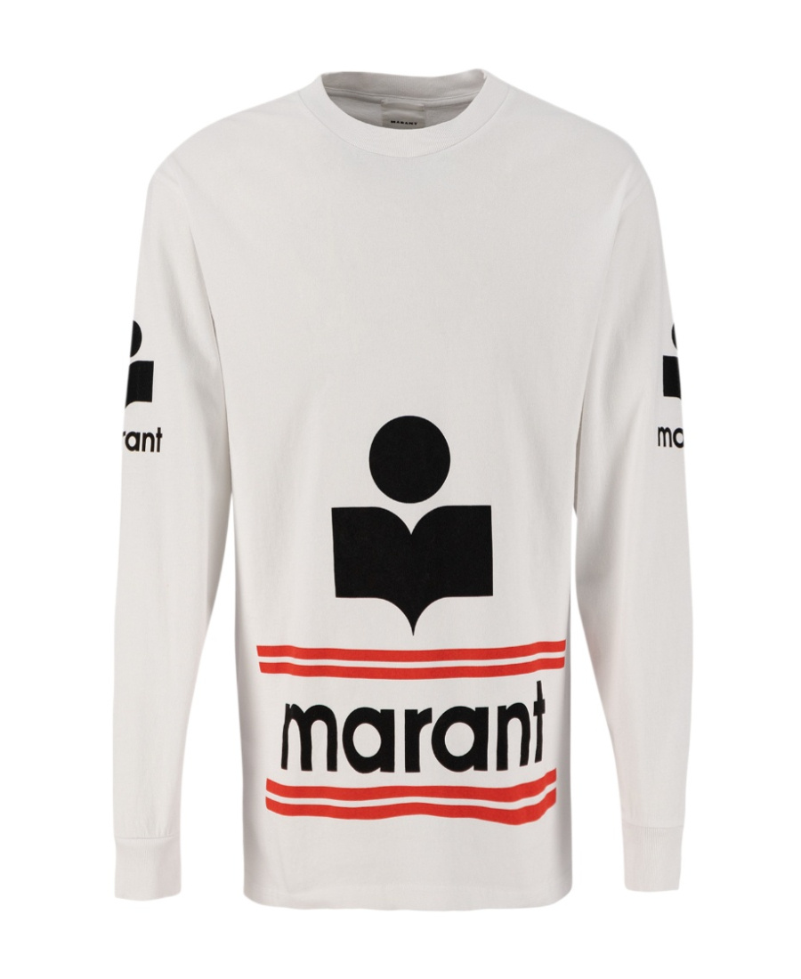 Isabel Marant Logo Printed Crewneck T-shirt In White