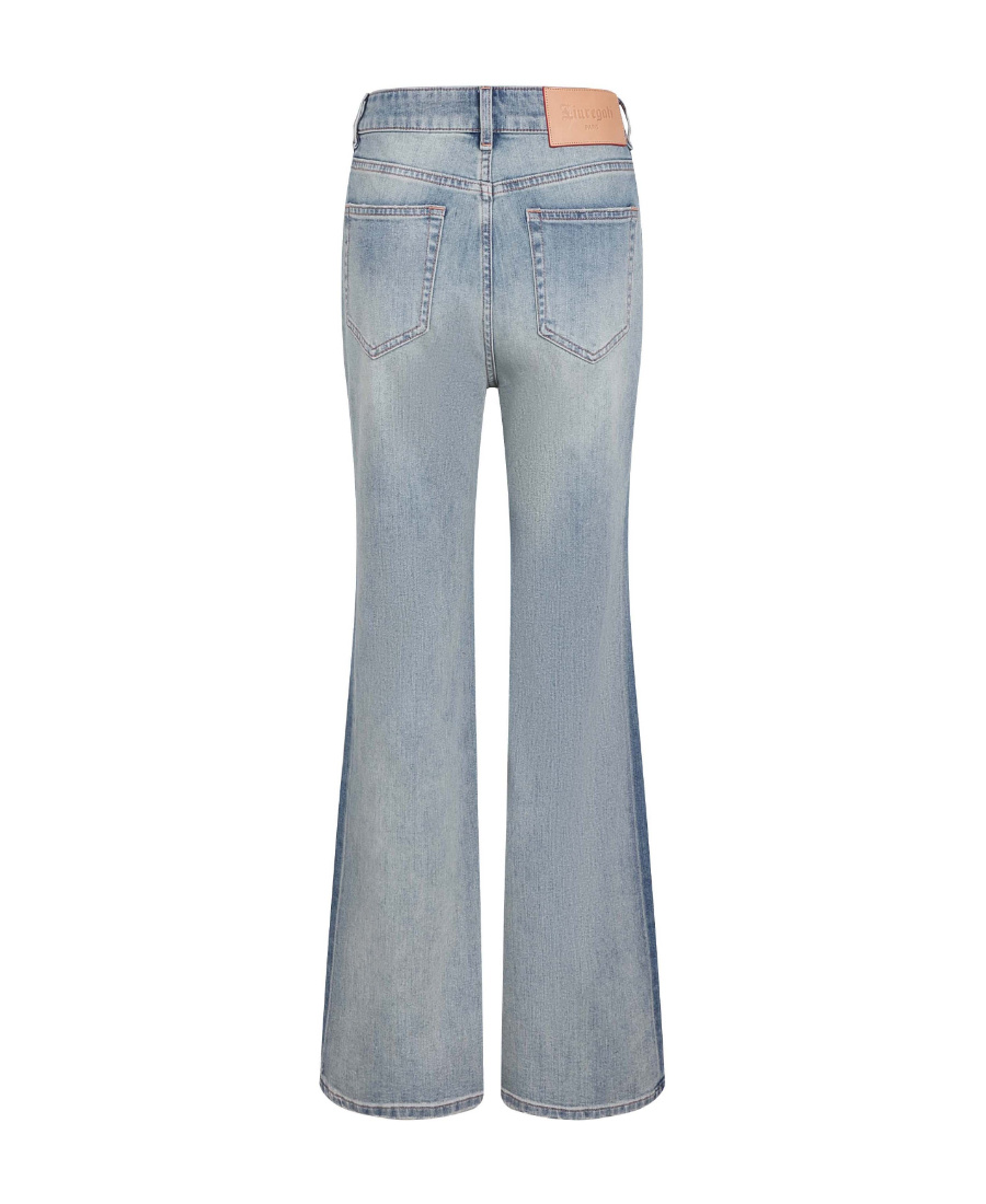 Liuregali Side Slit Jeans In Gray