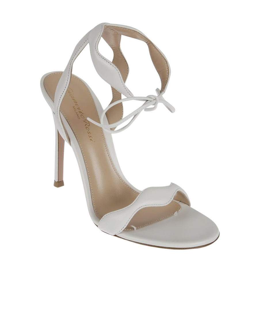 Shop Gianvito Rossi Open-toed Heels In White