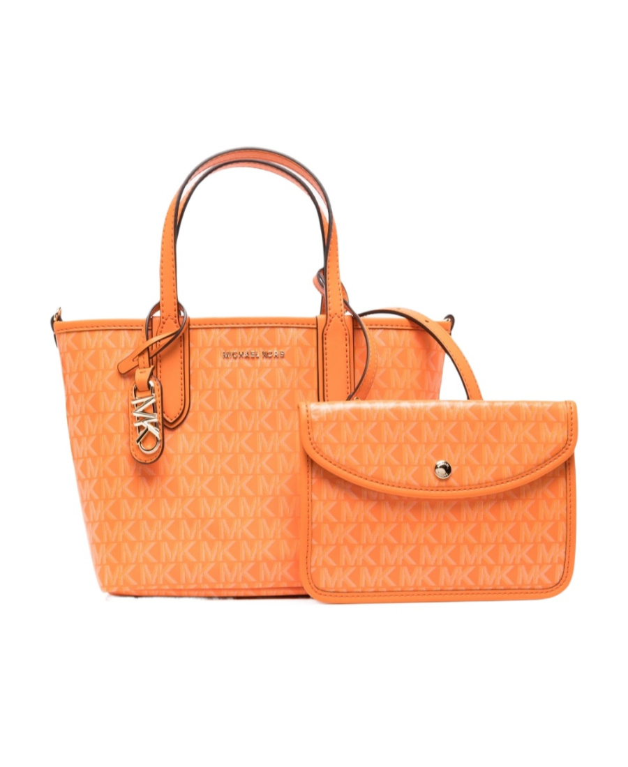 Michael Kors Small Logo-print Canvas Tote Bag In Orange