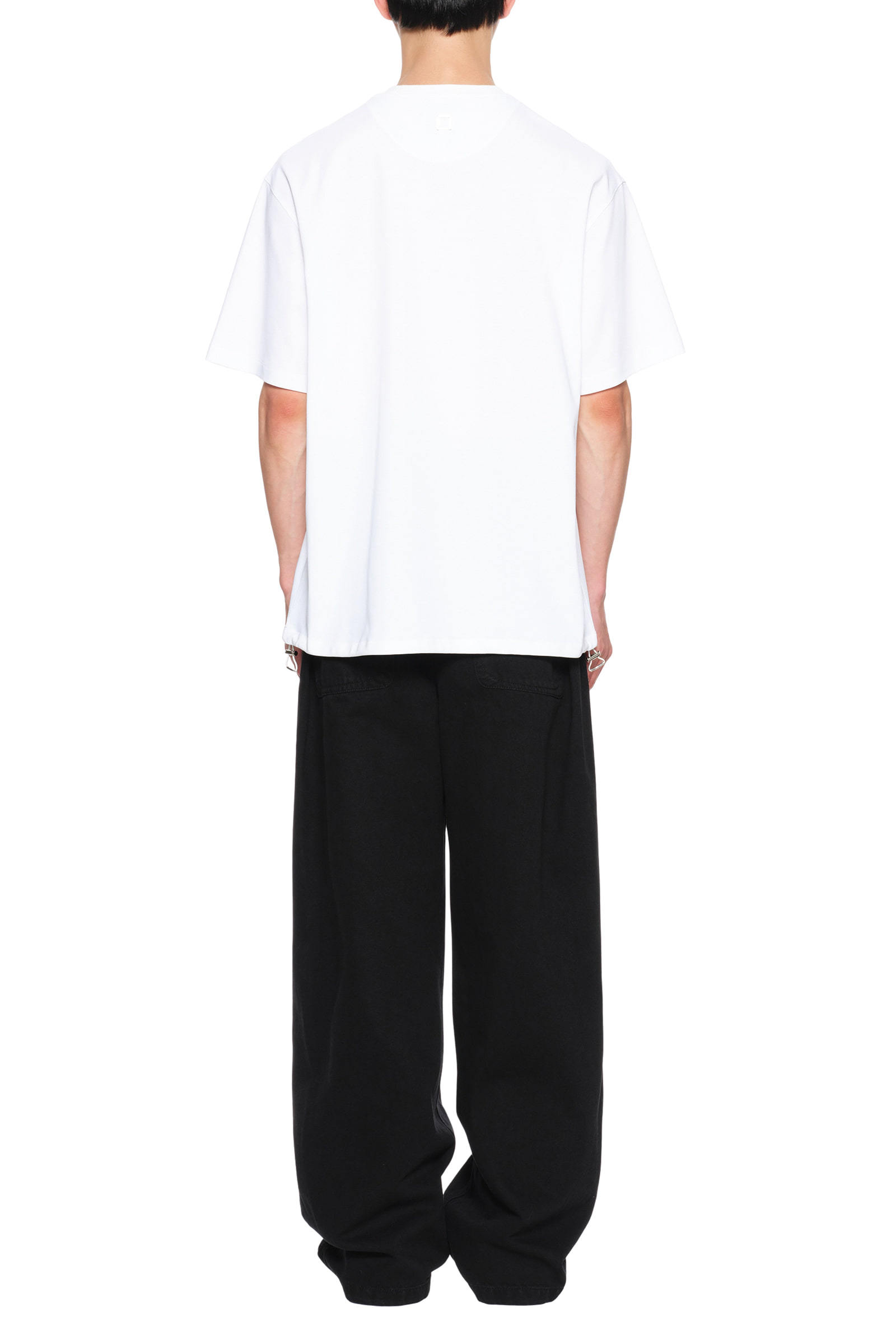 Wooyoungmi White Swaying Flower Back Logo T-shirt In White