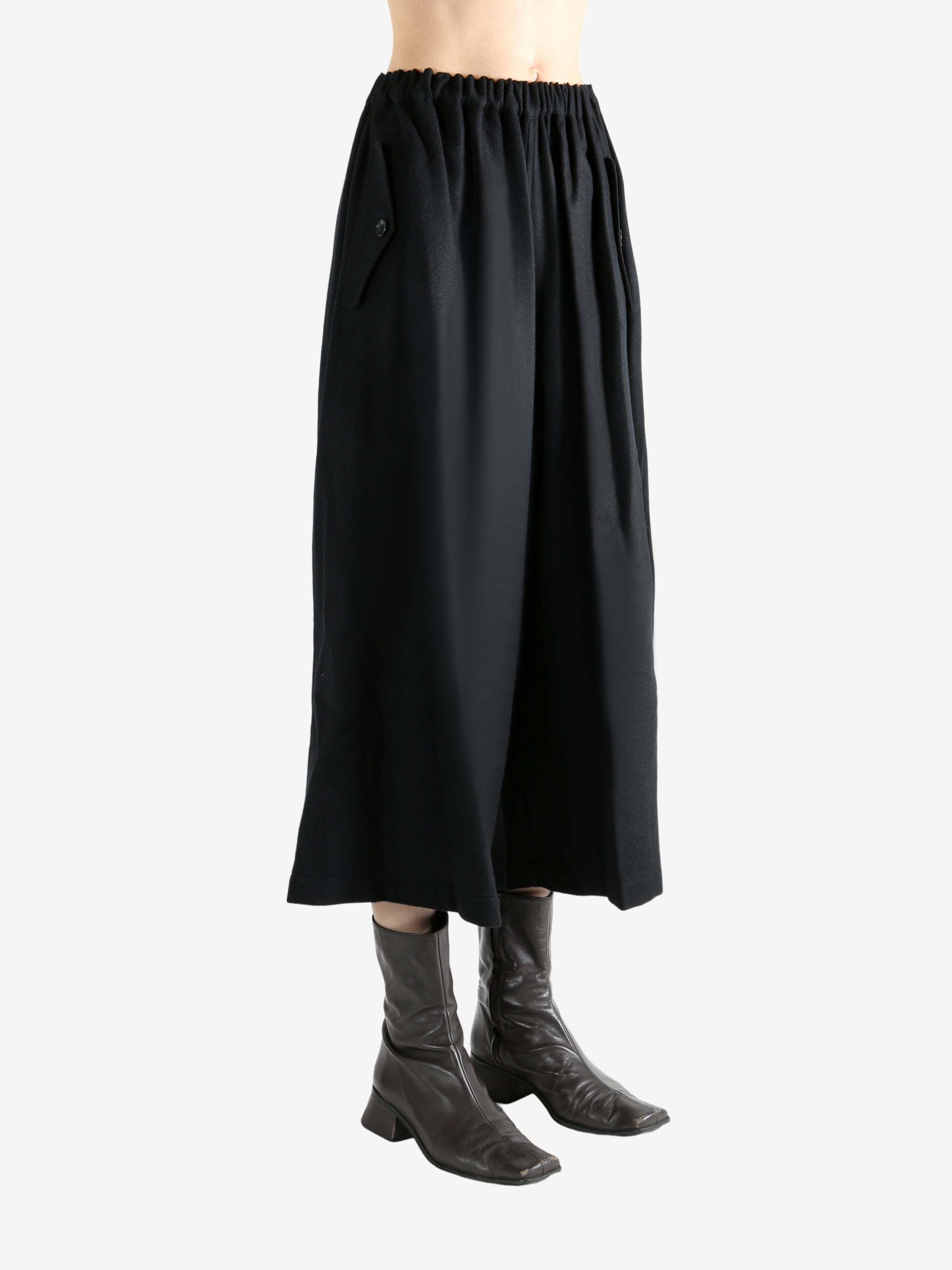 Comme Des Garçons Elastic Waist Casual Pants In Black