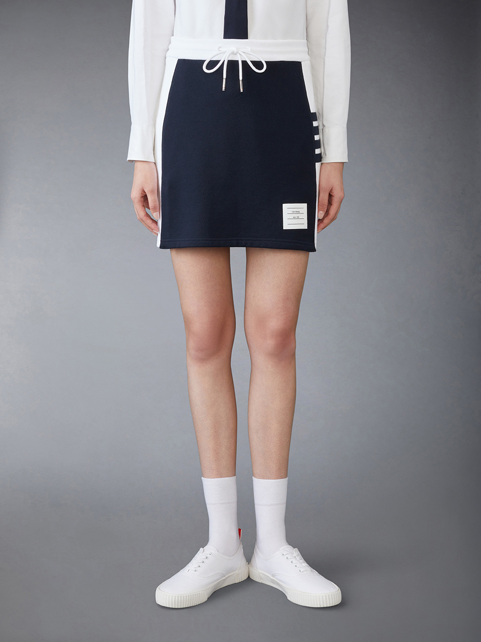Thom Browne 4 Bar-stripe Mini Skirt In Black