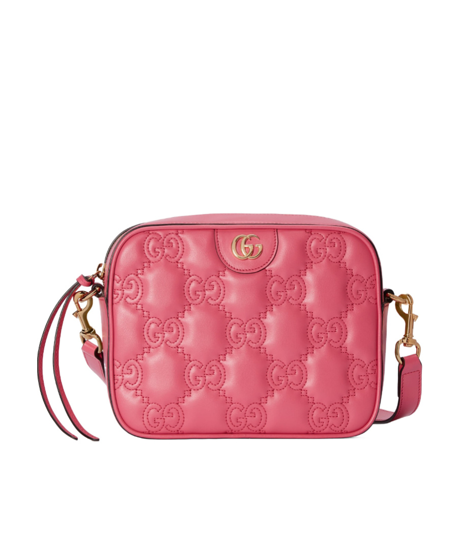 Gucci Small Quilted Crossbody Bag With Adjustable Strap In Pink