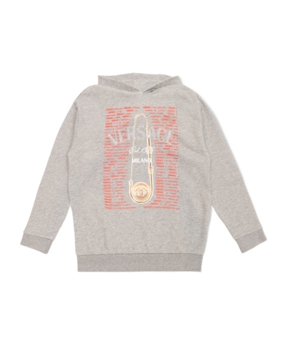 Versace Long-sleeved Hooded Hoodie In White