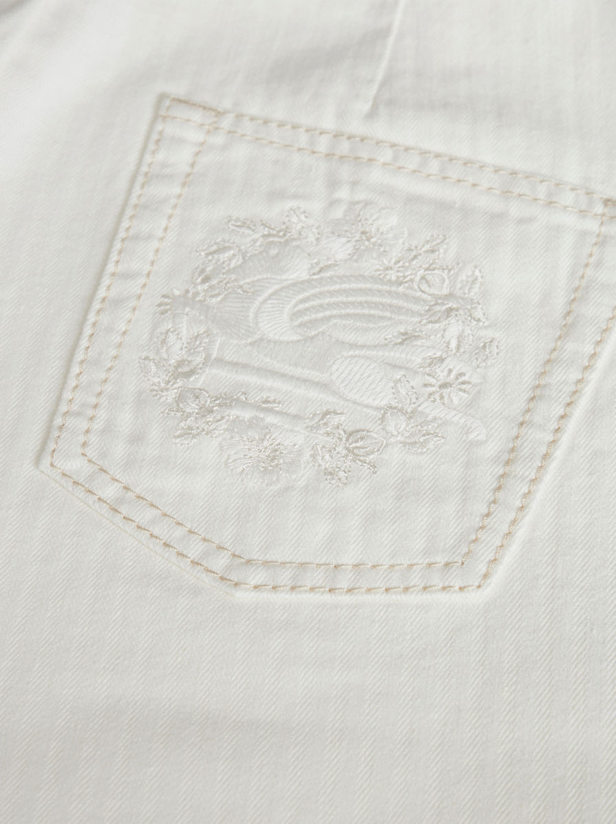 Etro Wide-leg Denim Jeans With High Waist In White