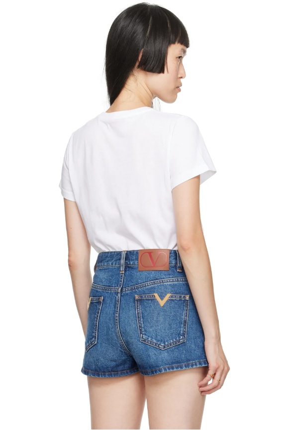 Valentino White Bow T-shirt In White