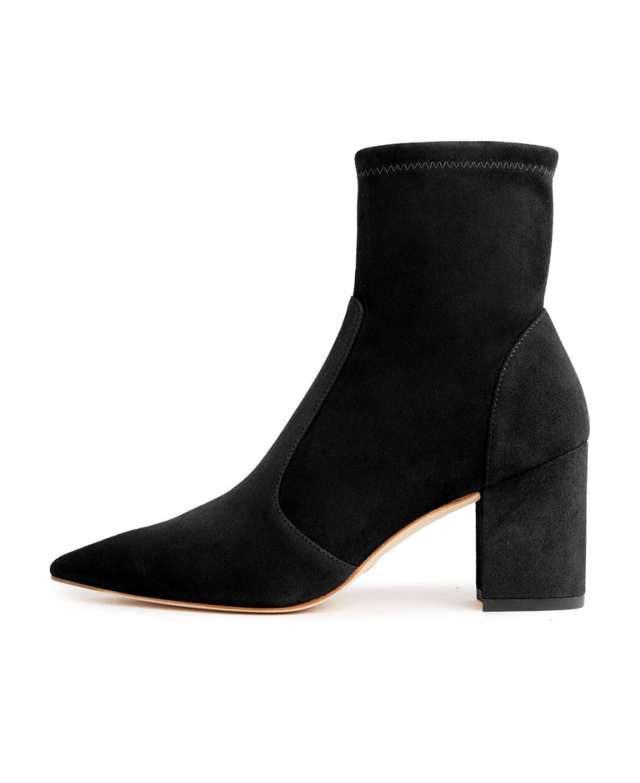 Stuart Weitzman Suede Ankle Boots In Black