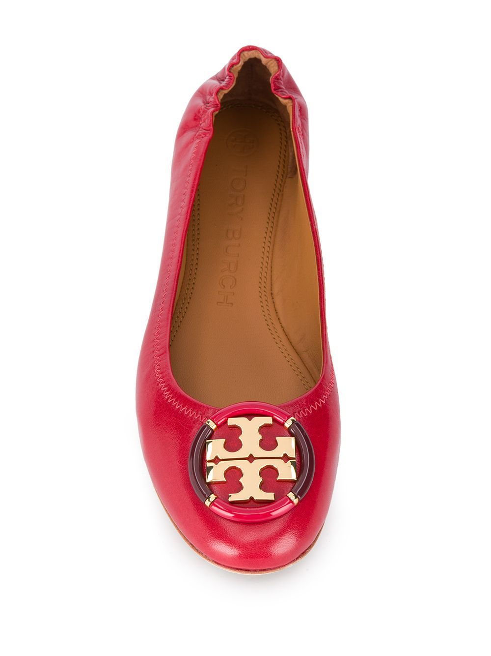 Tory Burch Round-head Flat Shoes In Red