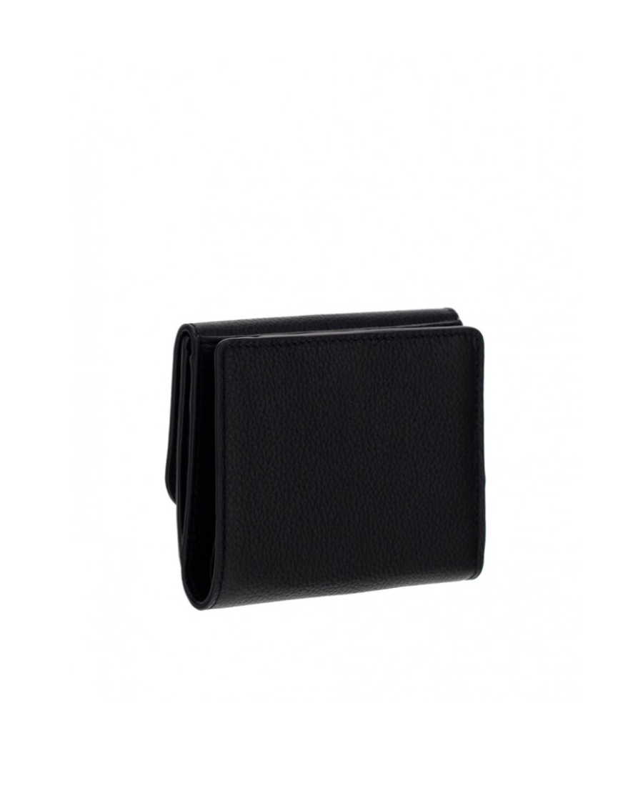 Chloé Marcie Square Debossed-logo Wallet In Black